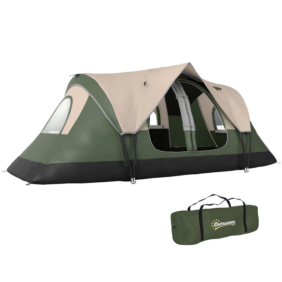 Image 980683_ST01.jpg, Product 980-683 / Price $152.99 - $169.99, Outsunny 2 Bedroom Camping Tent for 6-8 Person, Large Family Tent from Outsunny on TSC.ca's Health & Fitness department