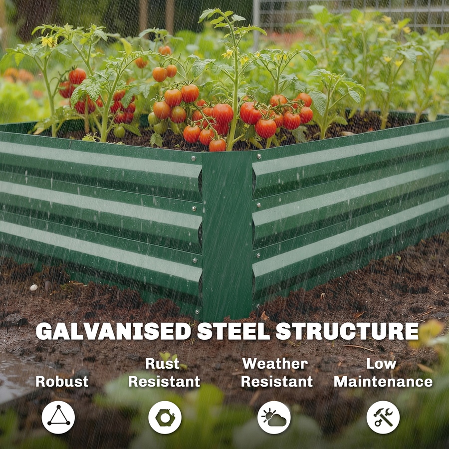 Image 980684_ALTMORE13.jpg, Product 980-684 / Price $74.99, Outsunny Galvanized Raised Garden Bed with Trellis, Open Bottom from Outsunny on TSC.ca's Home & Garden department