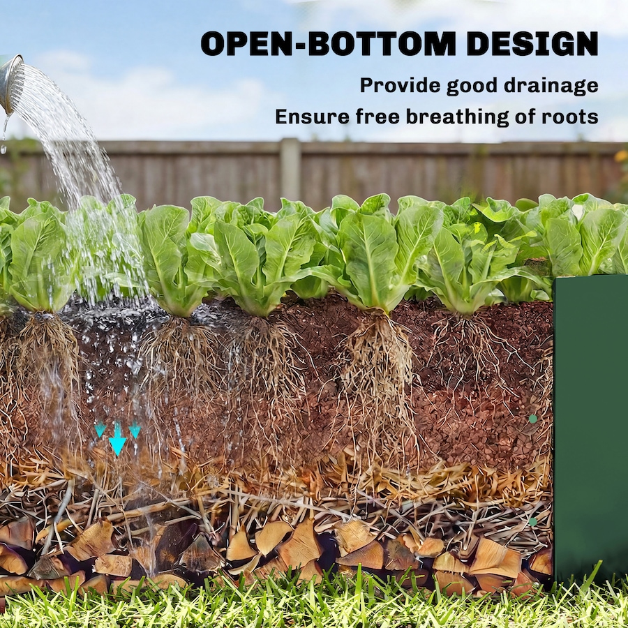 Image 980684_ALTMORE14.jpg, Product 980-684 / Price $74.99, Outsunny Galvanized Raised Garden Bed with Trellis, Open Bottom from Outsunny on TSC.ca's Home & Garden department