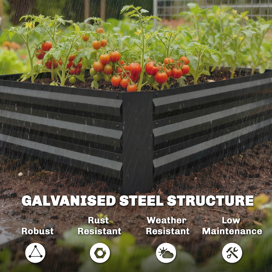 Image 980684_ALTMORE21.jpg, Product 980-684 / Price $74.99, Outsunny Galvanized Raised Garden Bed with Trellis, Open Bottom from Outsunny on TSC.ca's Home & Garden department