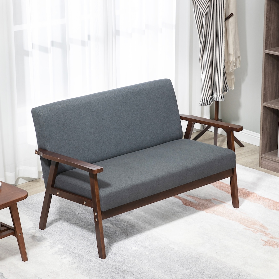 Image 980689_ALTMORE16.jpg, Product 980-689 / Price $239.99, HOMCOM Loveseat Sofa Modern 2 Seater Couch with Rubber Wood Frame from HOMCOM on TSC.ca's Home & Garden department