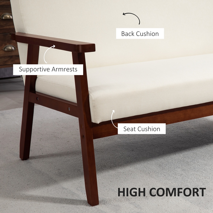 Image 980689_ALTMORE20.jpg, Product 980-689 / Price $239.99, HOMCOM Loveseat Sofa Modern 2 Seater Couch with Rubber Wood Frame from HOMCOM on TSC.ca's Home & Garden department