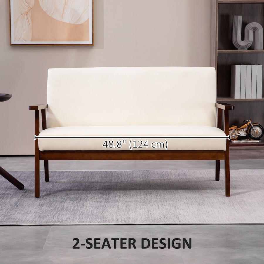 Image 980689_ALTMORE22.jpg, Product 980-689 / Price $239.99, HOMCOM Loveseat Sofa Modern 2 Seater Couch with Rubber Wood Frame from HOMCOM on TSC.ca's Home & Garden department