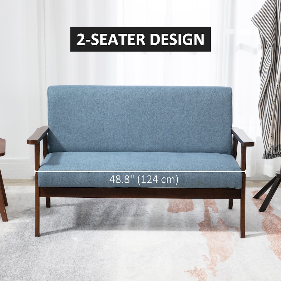 Image 980689_ALTMORE29.jpg, Product 980-689 / Price $239.99, HOMCOM Loveseat Sofa Modern 2 Seater Couch with Rubber Wood Frame from HOMCOM on TSC.ca's Home & Garden department