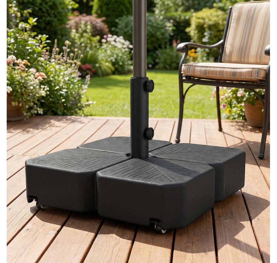 Image 980696_ALTMORE1.jpg, Product 980-696 / Price $74.99, Patio Umbrella Base with Wheels for for 1.5"/1.9" Poles, Black from Outsunny on TSC.ca's Home & Garden department