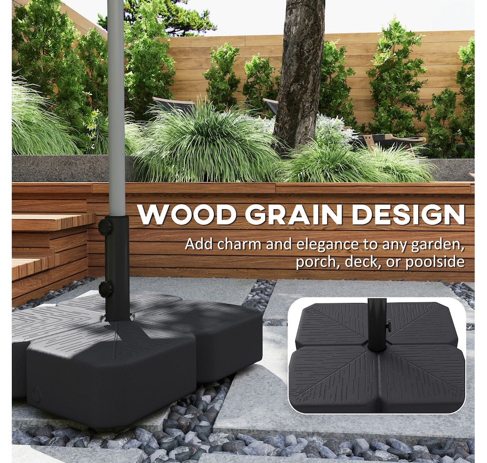 Image 980696_ALTMORE6.jpg, Product 980-696 / Price $74.99, Patio Umbrella Base with Wheels for for 1.5"/1.9" Poles, Black from Outsunny on TSC.ca's Home & Garden department