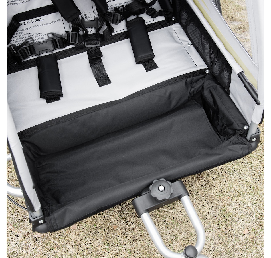 Image 980706_ALTMORE8.jpg, Product 980-706 / Price $252.99, Aosom Child Bike Trailer with Storage, 5 Point Harness, Baby Stroller Green from Aosom on TSC.ca's Toys & Hobbies department