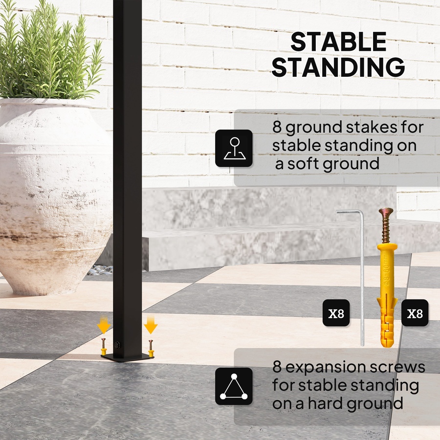 Image 980709_ALTMORE5.jpg, Product 980-709 / Price $409.99, Outsunny 8 x 5ft Hardtop Grill Gazebo with 2 Side Shelves and 10 Hooks from Outsunny on TSC.ca's Home & Garden department
