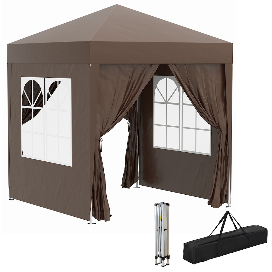 Image 980714.jpg, Product 980-714 / Price $119.99, Outsunny 6.6'x6.6' Pop Up Canopy Tent for Outdoor, Garden, Patio, Coffee from Outsunny on TSC.ca's Home & Garden department