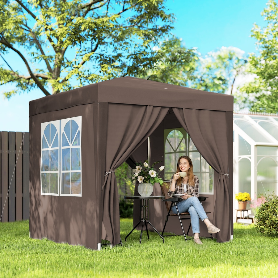 Image 980714_ALTMORE1.jpg, Product 980-714 / Price $119.99, Outsunny 6.6'x6.6' Pop Up Canopy Tent for Outdoor, Garden, Patio, Coffee from Outsunny on TSC.ca's Home & Garden department