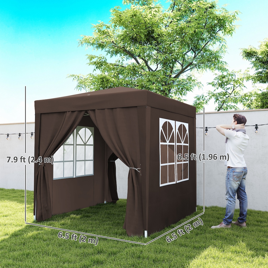 Image 980714_ALTMORE2.jpg, Product 980-714 / Price $119.99, Outsunny 6.6'x6.6' Pop Up Canopy Tent for Outdoor, Garden, Patio, Coffee from Outsunny on TSC.ca's Home & Garden department