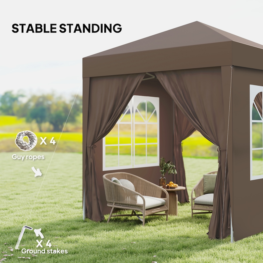 Image 980714_ALTMORE5.jpg, Product 980-714 / Price $119.99, Outsunny 6.6'x6.6' Pop Up Canopy Tent for Outdoor, Garden, Patio, Coffee from Outsunny on TSC.ca's Home & Garden department
