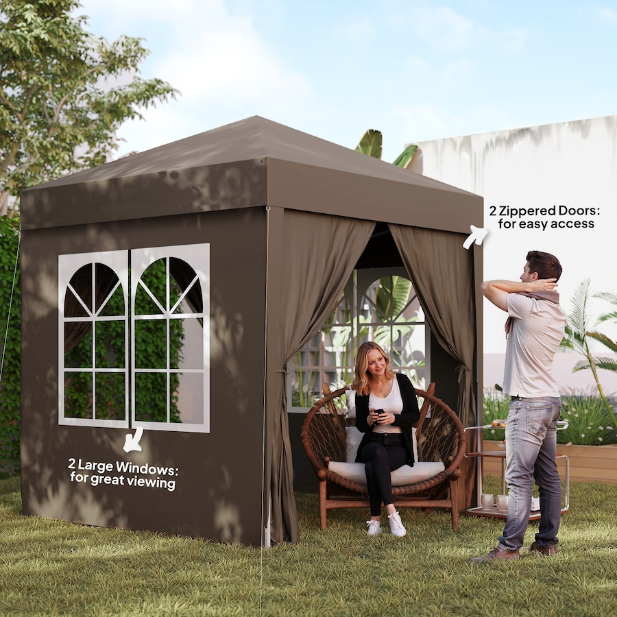 Image 980714_ALTMORE6.jpg, Product 980-714 / Price $119.99, Outsunny 6.6'x6.6' Pop Up Canopy Tent for Outdoor, Garden, Patio, Coffee from Outsunny on TSC.ca's Home & Garden department