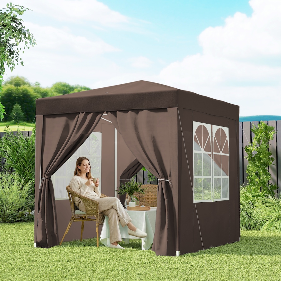 Image 980714_ALTMORE7.jpg, Product 980-714 / Price $119.99, Outsunny 6.6'x6.6' Pop Up Canopy Tent for Outdoor, Garden, Patio, Coffee from Outsunny on TSC.ca's Home & Garden department