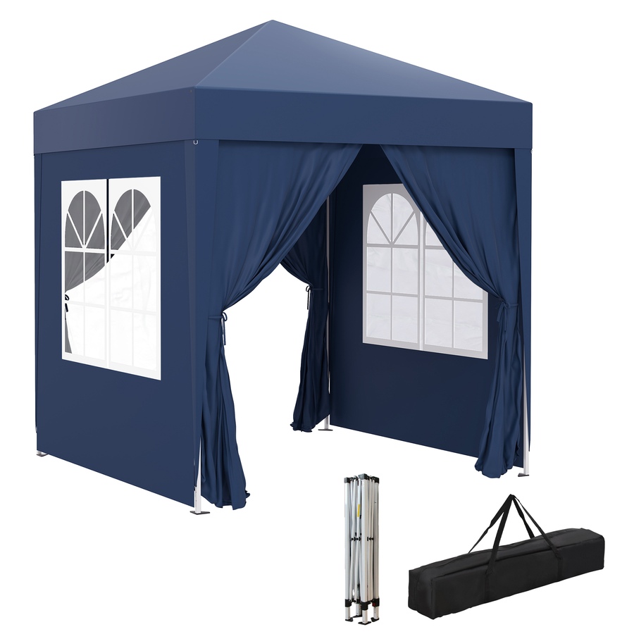 Image 980715.jpg, Product 980-715 / Price $119.99, Outsunny 6.6'x6.6' Pop Up Canopy Tent for Outdoor, Garden, Patio, Blue from Outsunny on TSC.ca's Home & Garden department