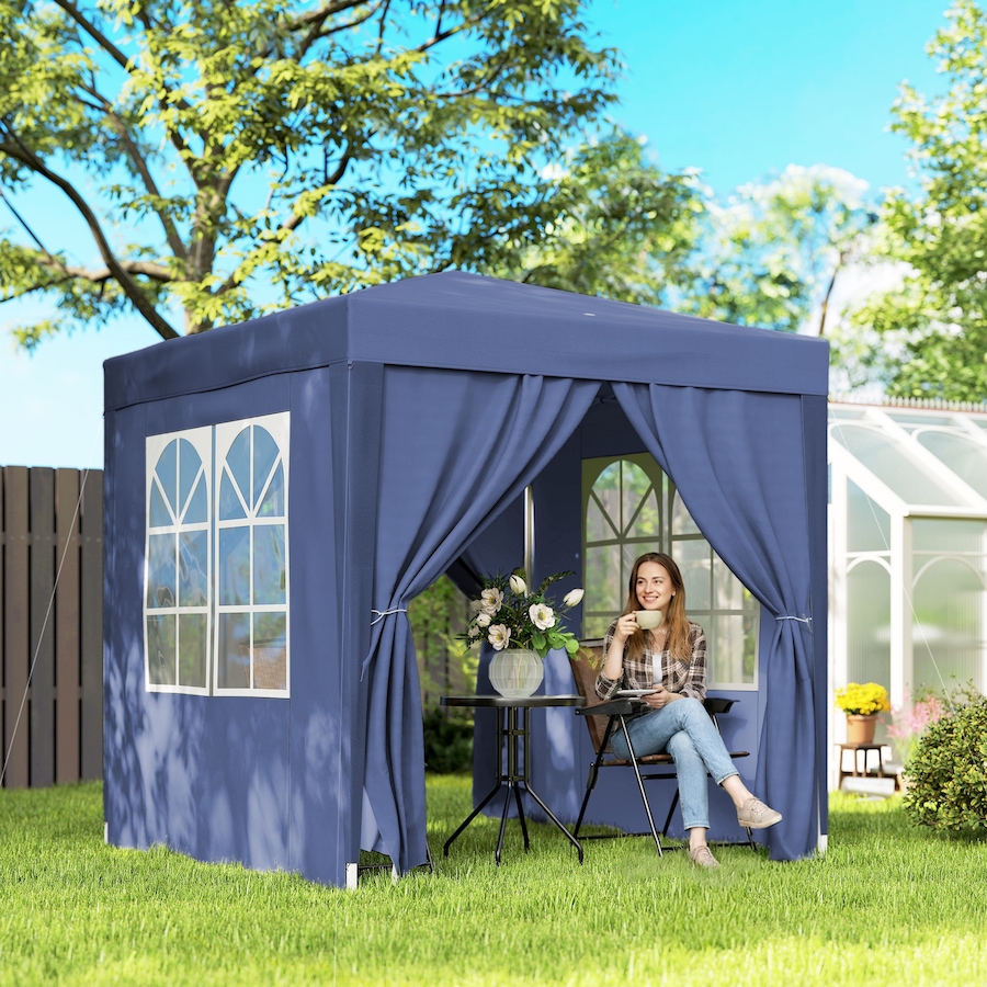Image 980715_ALTMORE1.jpg, Product 980-715 / Price $119.99, Outsunny 6.6'x6.6' Pop Up Canopy Tent for Outdoor, Garden, Patio, Blue from Outsunny on TSC.ca's Home & Garden department