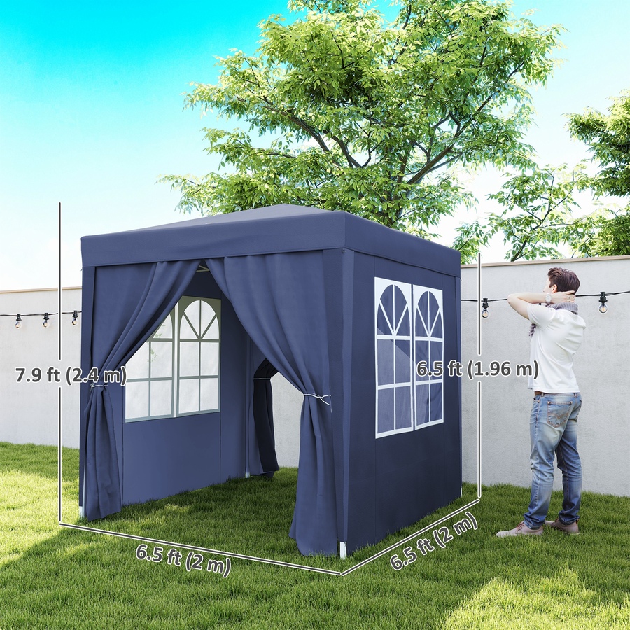 Image 980715_ALTMORE2.jpg, Product 980-715 / Price $119.99, Outsunny 6.6'x6.6' Pop Up Canopy Tent for Outdoor, Garden, Patio, Blue from Outsunny on TSC.ca's Home & Garden department