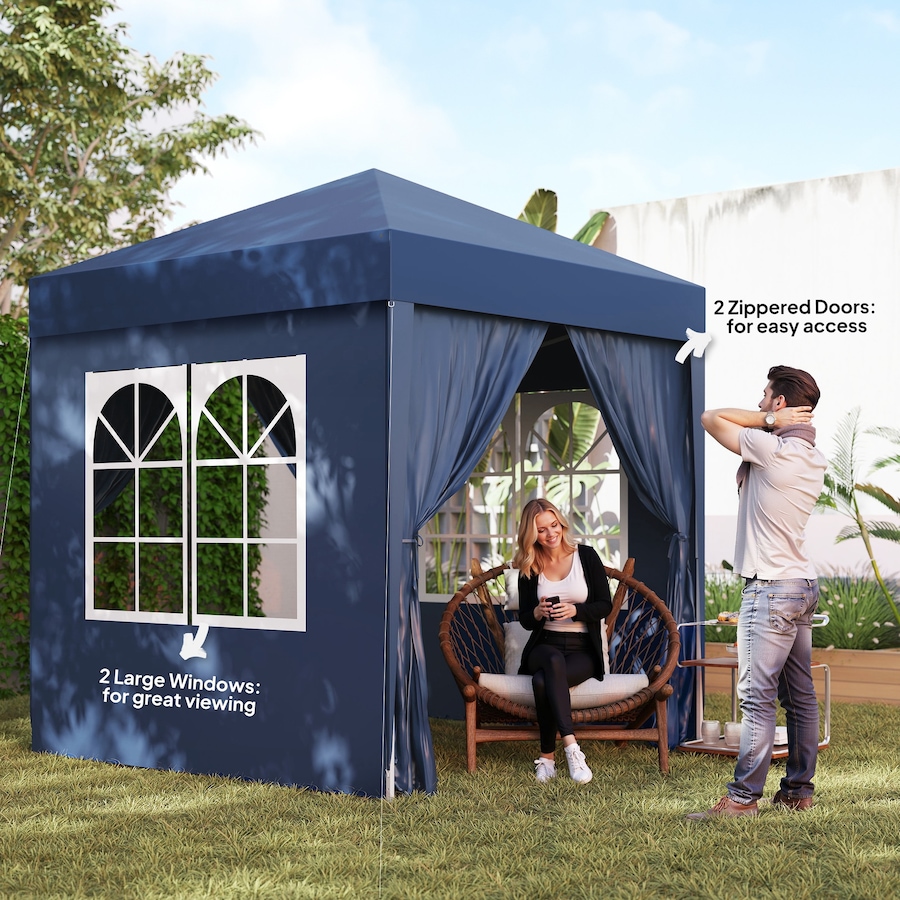 Image 980715_ALTMORE6.jpg, Product 980-715 / Price $119.99, Outsunny 6.6'x6.6' Pop Up Canopy Tent for Outdoor, Garden, Patio, Blue from Outsunny on TSC.ca's Home & Garden department