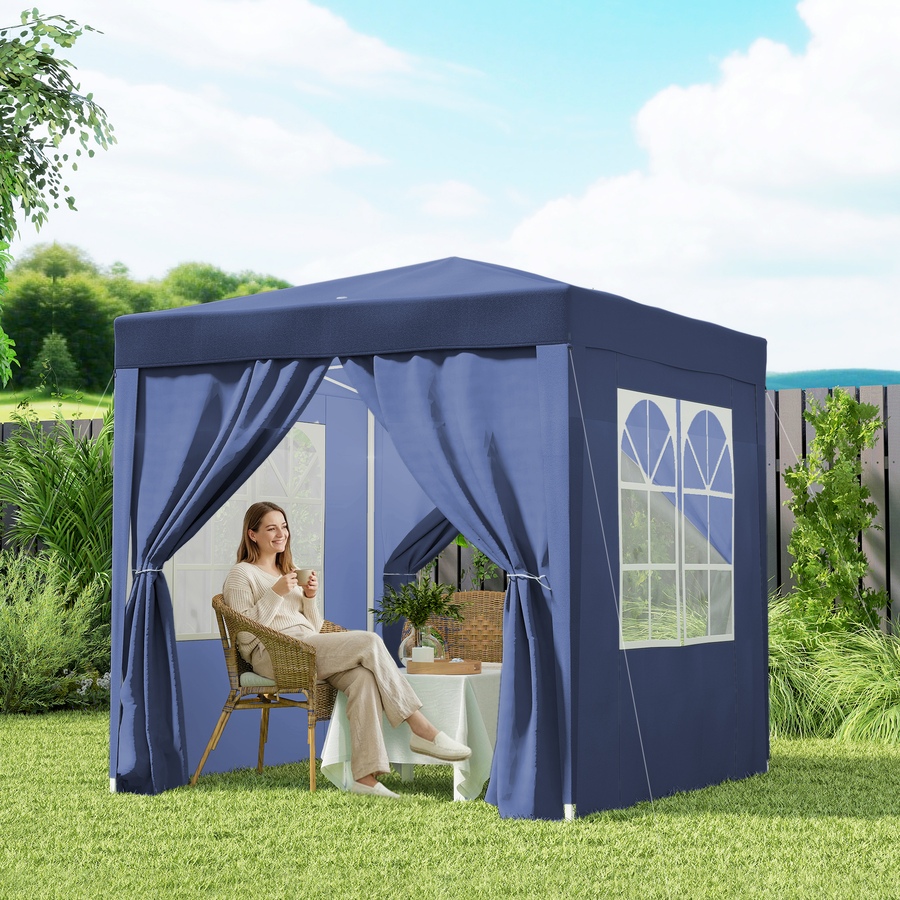 Image 980715_ALTMORE7.jpg, Product 980-715 / Price $119.99, Outsunny 6.6'x6.6' Pop Up Canopy Tent for Outdoor, Garden, Patio, Blue from Outsunny on TSC.ca's Home & Garden department