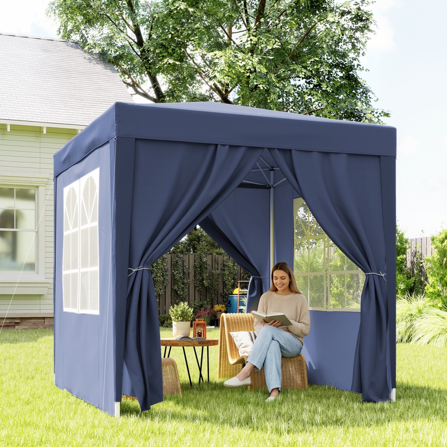 Image 980715_ALTMORE8.jpg, Product 980-715 / Price $119.99, Outsunny 6.6'x6.6' Pop Up Canopy Tent for Outdoor, Garden, Patio, Blue from Outsunny on TSC.ca's Home & Garden department