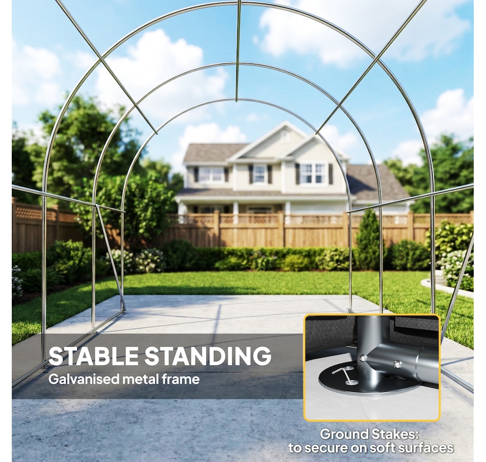 Image 980718_ALTMORE6.jpg, Product 980-718 / Price $369.99, Outsunny 10' x 15' Heavy Duty Carport, Portable Garage with Door, Dark Grey from Outsunny on TSC.ca's Home & Garden department