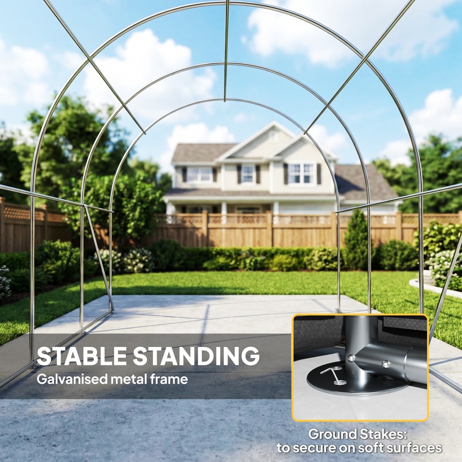 Image 980718_ALTMORE6.jpg, Product 980-718 / Price $359.99, Outsunny 10' x 15' Heavy Duty Carport, Portable Garage with Door, Dark Grey from Outsunny on TSC.ca's Home & Garden department