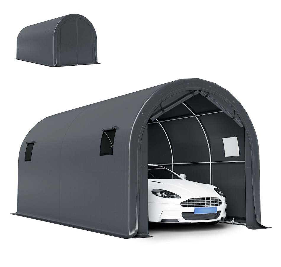 Image 980719.jpg, Product 980-719 / Price $429.99, Outsunny 10' x 19' Heavy Duty Carport, Portable Garage with Door, Windows from Outsunny on TSC.ca's Home & Garden department