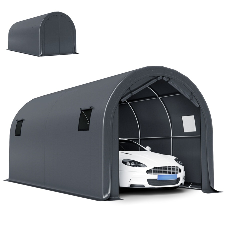 Image 980719.jpg, Product 980-719 / Price $389.99, Outsunny 10' x 19' Heavy Duty Carport, Portable Garage with Door, Windows from Outsunny on TSC.ca's Home & Garden department
