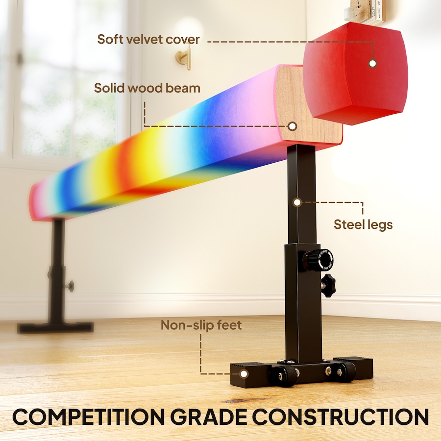 Image 980725_ALTMORE3.jpg, Product 980-725 / Price $104.99, Soozier Adjustable Balance Beam Gymnastics Beam with Wheels for 6+ Years from Soozier on TSC.ca's Health & Fitness department