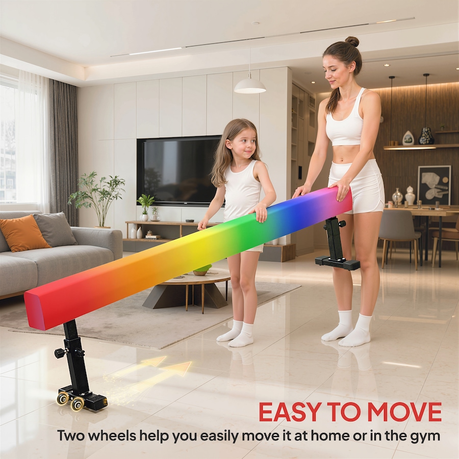 Image 980725_ALTMORE5.jpg, Product 980-725 / Price $104.99, Soozier Adjustable Balance Beam Gymnastics Beam with Wheels for 6+ Years from Soozier on TSC.ca's Health & Fitness department