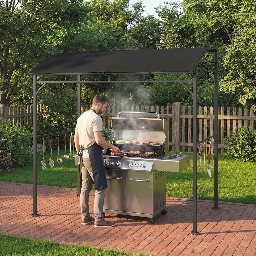 Image 980728_ALTMORE6.jpg, Product 980-728 / Price $139.99, Outsunny 7' x 5' BBQ Grill Gazebo Tent with Steel Frame Hooks from Outsunny on TSC.ca's Home & Garden department