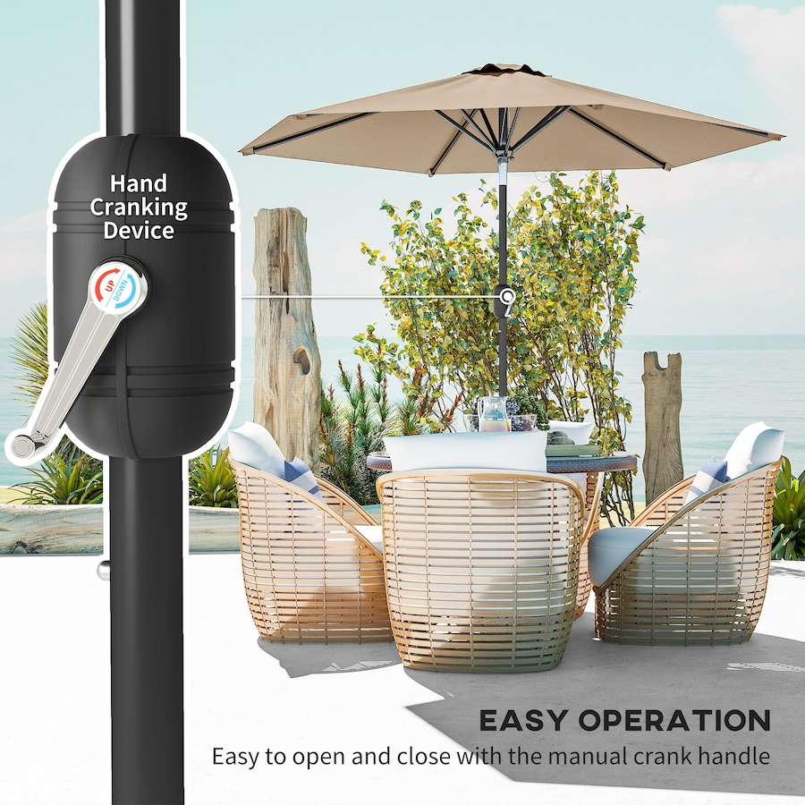Image 980732_ALTMORE12.jpg, Product 980-732 / Price $64.99, Outsunny Patio Sun Umbrella, Outdoor Parasol with 6 Ribs from Outsunny on TSC.ca's Home & Garden department