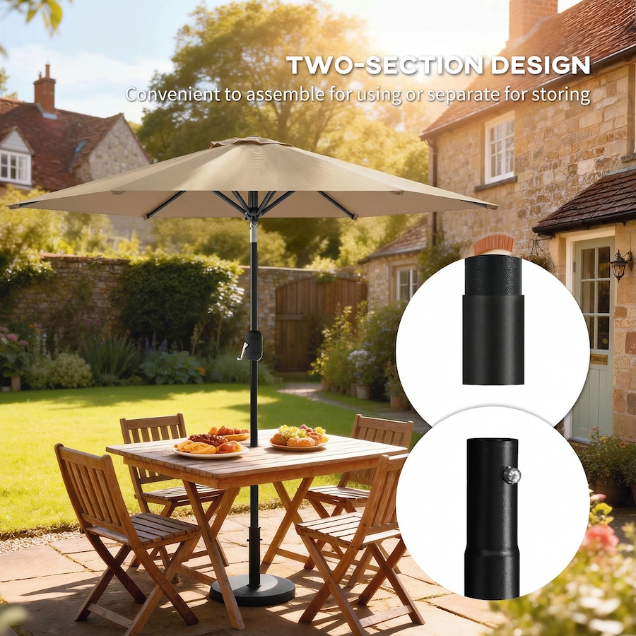 Image 980732_ALTMORE15.jpg, Product 980-732 / Price $64.99, Outsunny Patio Sun Umbrella, Outdoor Parasol with 6 Ribs from Outsunny on TSC.ca's Home & Garden department