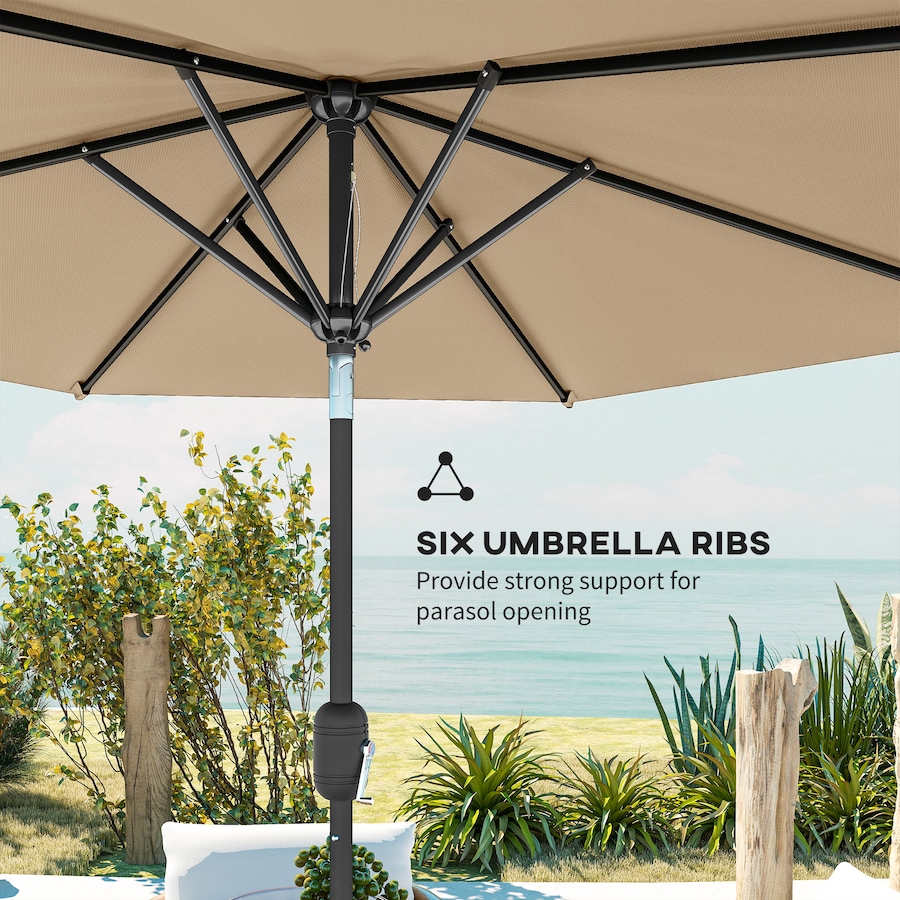 Image 980732_ALTMORE16.jpg, Product 980-732 / Price $64.99, Outsunny Patio Sun Umbrella, Outdoor Parasol with 6 Ribs from Outsunny on TSC.ca's Home & Garden department