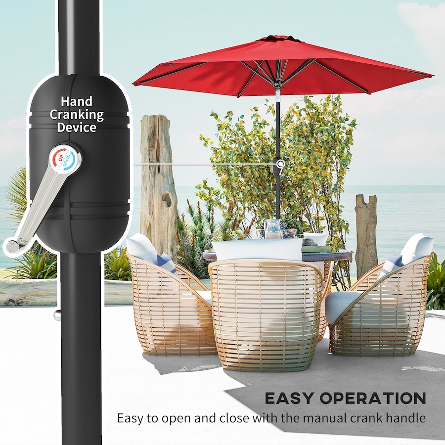 Image 980732_ALTMORE20.jpg, Product 980-732 / Price $64.99, Outsunny Patio Sun Umbrella, Outdoor Parasol with 6 Ribs from Outsunny on TSC.ca's Home & Garden department