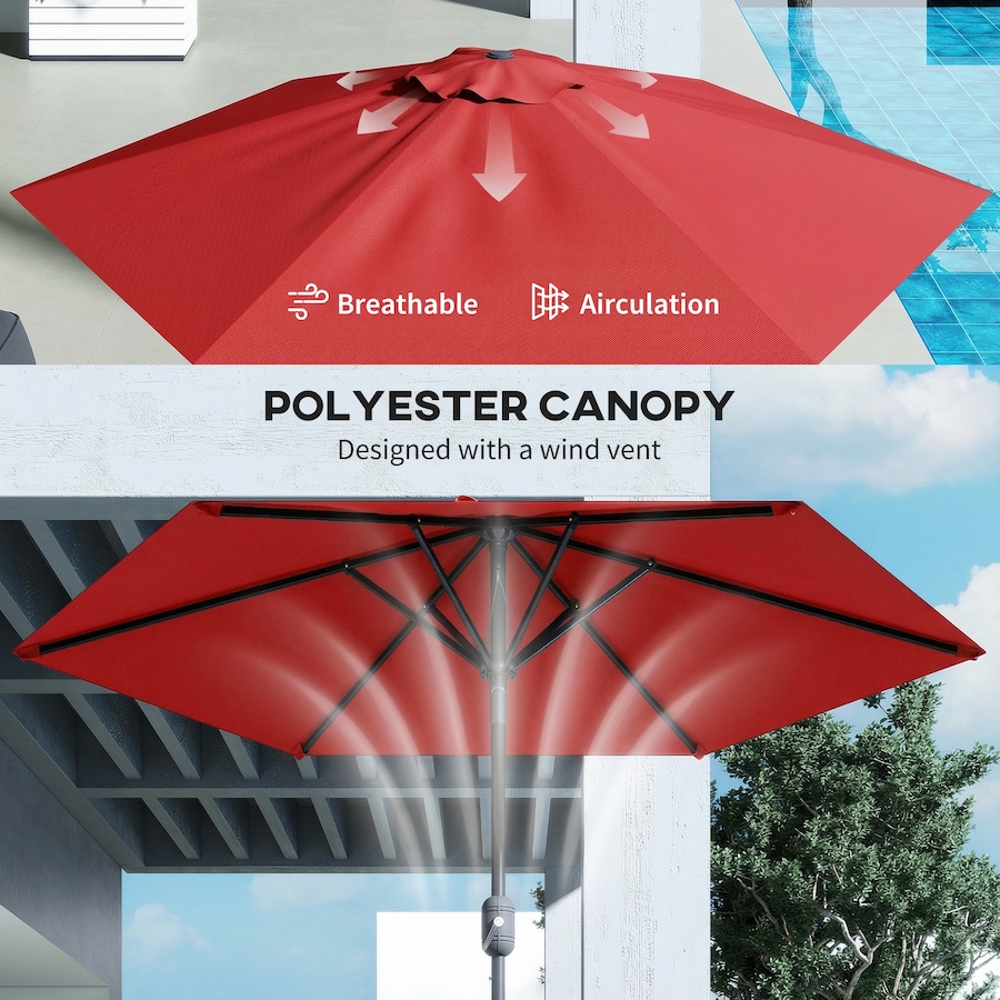 Image 980732_ALTMORE22.jpg, Product 980-732 / Price $64.99, Outsunny Patio Sun Umbrella, Outdoor Parasol with 6 Ribs from Outsunny on TSC.ca's Home & Garden department