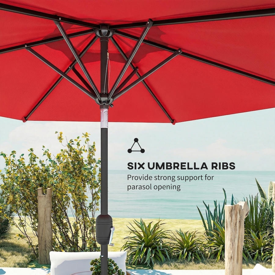 Image 980732_ALTMORE24.jpg, Product 980-732 / Price $64.99, Outsunny Patio Sun Umbrella, Outdoor Parasol with 6 Ribs from Outsunny on TSC.ca's Home & Garden department
