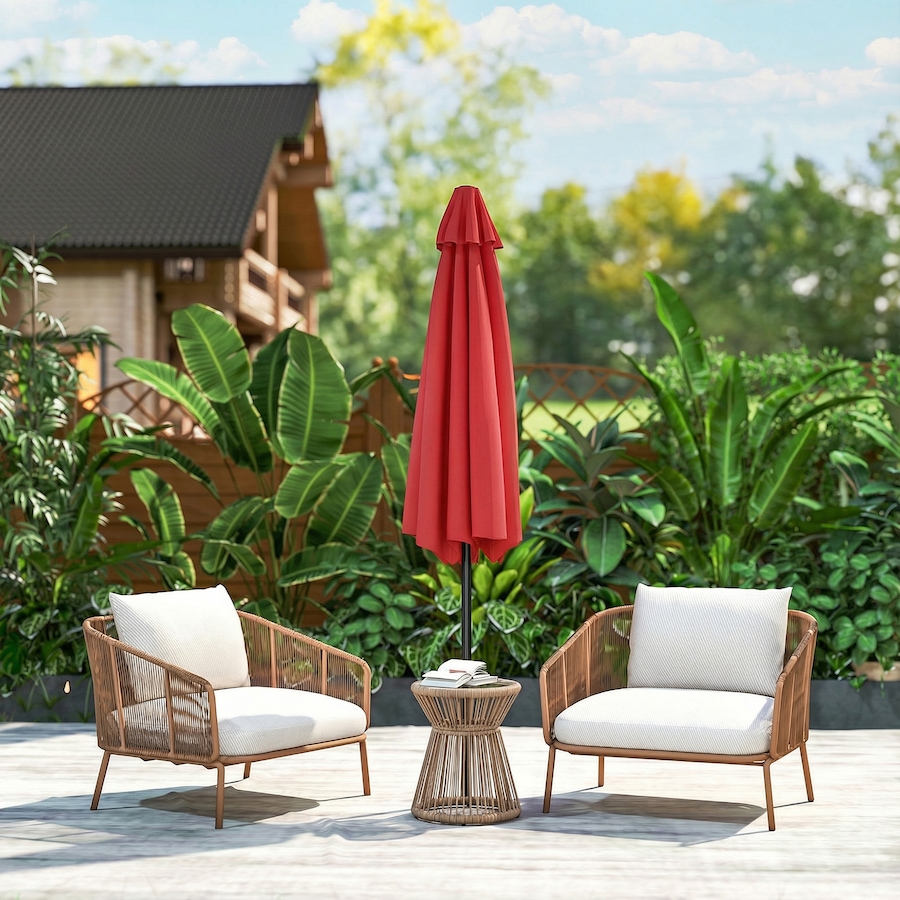 Image 980732_ALTMORE25.jpg, Product 980-732 / Price $64.99, Outsunny Patio Sun Umbrella, Outdoor Parasol with 6 Ribs from Outsunny on TSC.ca's Home & Garden department