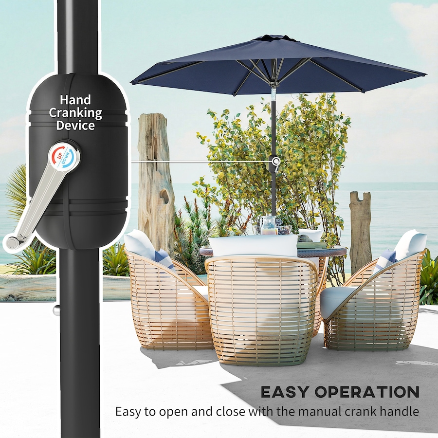 Image 980732_ALTMORE28.jpg, Product 980-732 / Price $64.99, Outsunny Patio Sun Umbrella, Outdoor Parasol with 6 Ribs from Outsunny on TSC.ca's Home & Garden department