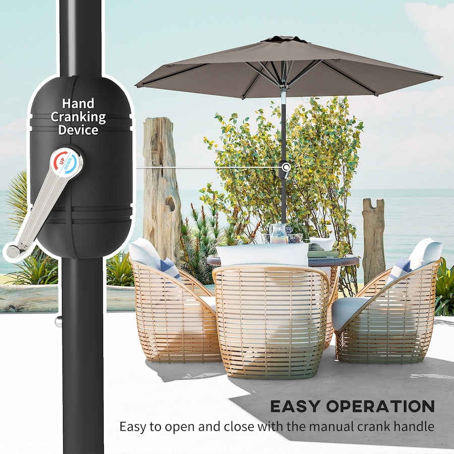Image 980732_ALTMORE3.jpg, Product 980-732 / Price $64.99, Outsunny Patio Sun Umbrella, Outdoor Parasol with 6 Ribs from Outsunny on TSC.ca's Home & Garden department
