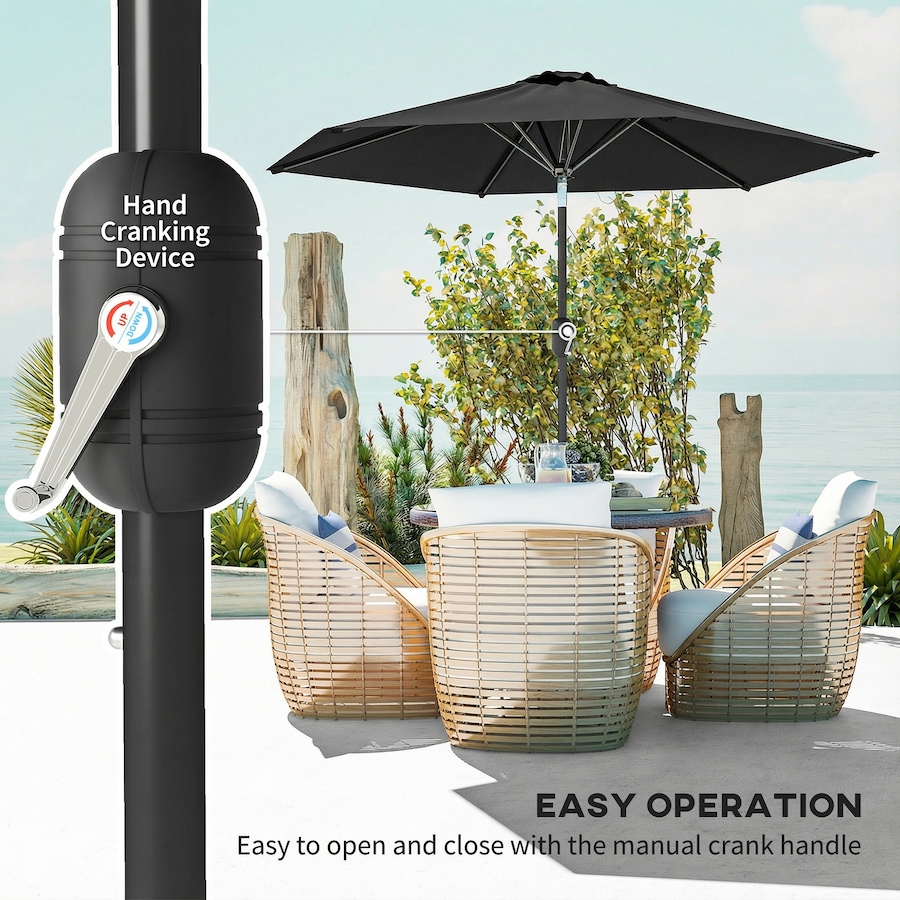 Image 980732_ALTMORE36.jpg, Product 980-732 / Price $64.99, Outsunny Patio Sun Umbrella, Outdoor Parasol with 6 Ribs from Outsunny on TSC.ca's Home & Garden department