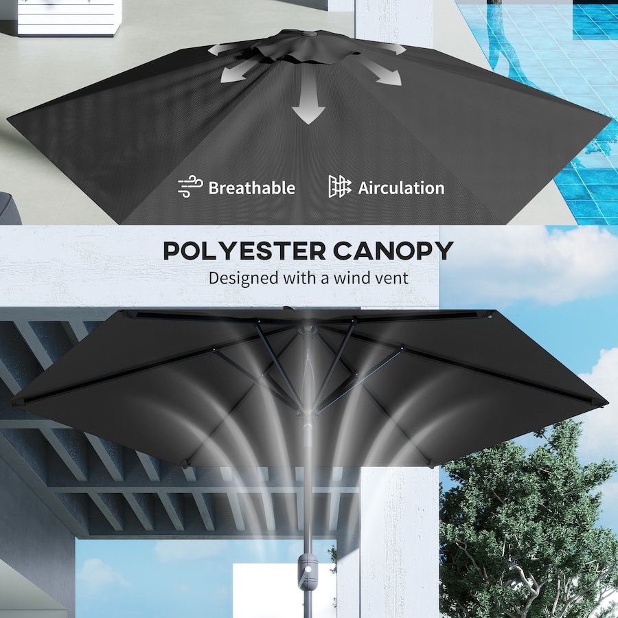 Image 980732_ALTMORE38.jpg, Product 980-732 / Price $64.99, Outsunny Patio Sun Umbrella, Outdoor Parasol with 6 Ribs from Outsunny on TSC.ca's Home & Garden department