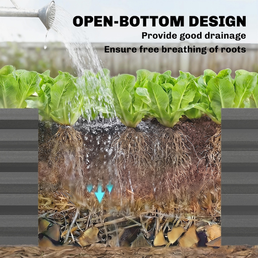 Image 980735_ALTMORE6.jpg, Product 980-735 / Price $149.99 - $159.00, Outsunny 9.8 x 5.9 x 7.5 ft Galvanized Raised Garden Bed with Trellis from Outsunny on TSC.ca's Home & Garden department