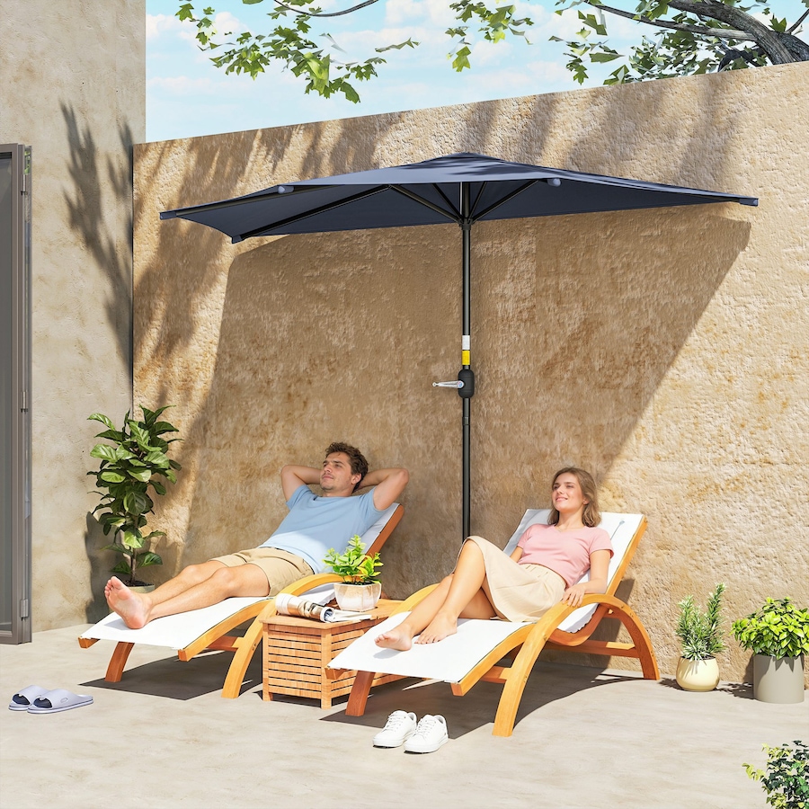 Image 980736_ALTMORE1.jpg, Product 980-736 / Price $59.99, Outsunny 9.8ft Half Umbrella Patio Parasol Sun Shade, Crank Handle from Outsunny on TSC.ca's Home & Garden department