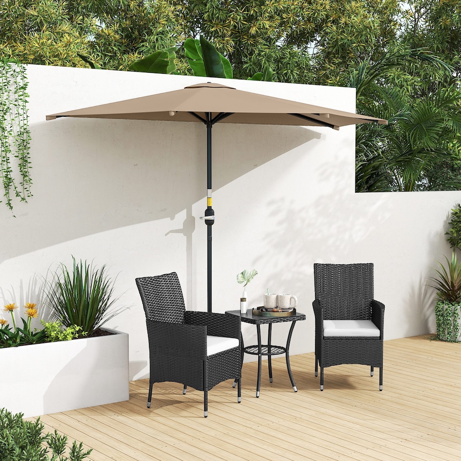 Image 980736_ALTMORE17.jpg, Product 980-736 / Price $59.99, Outsunny 9.8ft Half Umbrella Patio Parasol Sun Shade, Crank Handle from Outsunny on TSC.ca's Home & Garden department