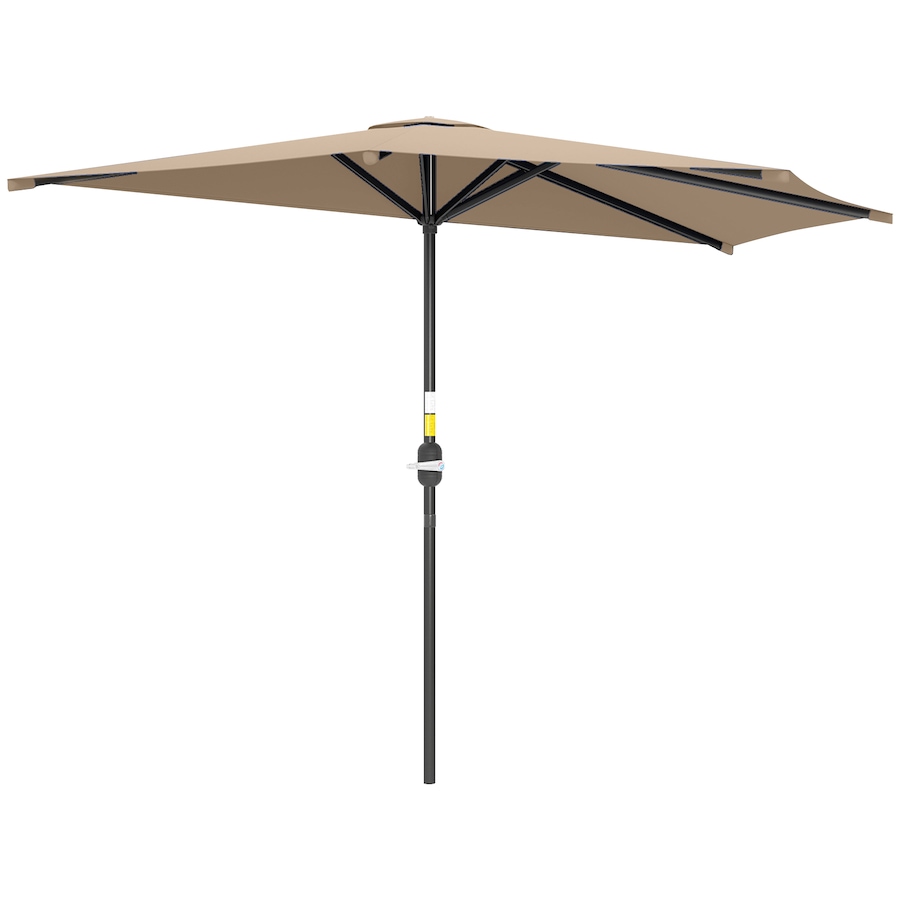Image 980736_ST02.jpg, Product 980-736 / Price $59.99, Outsunny 9.8ft Half Umbrella Patio Parasol Sun Shade, Crank Handle from Outsunny on TSC.ca's Home & Garden department