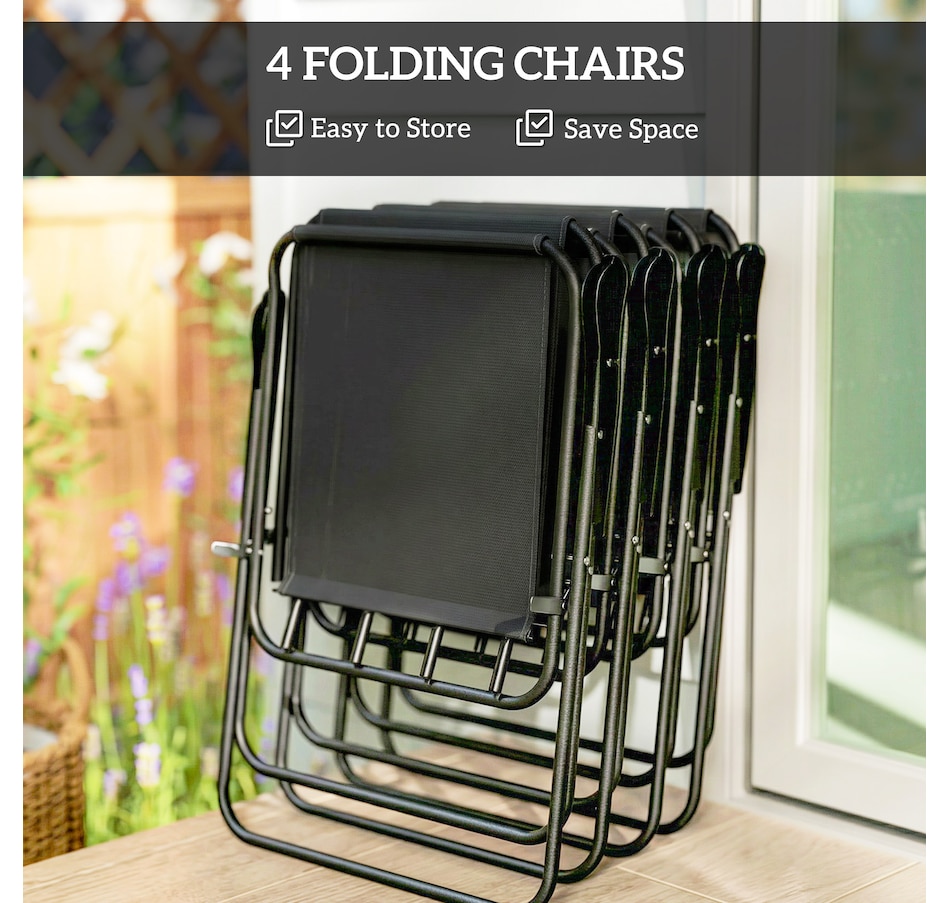 Image 980739_ALTMORE13.jpg, Product 980-739 / Price $199.99 - $209.99, Outsunny Patio Dining Set with Umbrella, Folding Outdoor Patio Set from Outsunny on TSC.ca's Home & Garden department