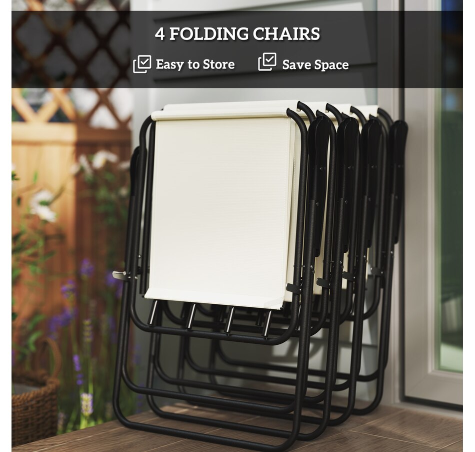 Image 980739_ALTMORE4.jpg, Product 980-739 / Price $199.99 - $209.99, Outsunny Patio Dining Set with Umbrella, Folding Outdoor Patio Set from Outsunny on TSC.ca's Home & Garden department