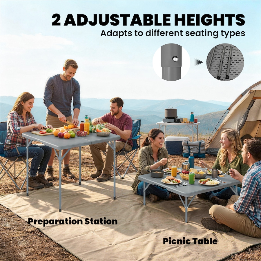 Image 980741_ALTMORE14.jpg, Product 980-741 / Price $74.99, Outsunny Folding Picnic Table 34" x 34" Indoor Outdoor Use from Outsunny on TSC.ca's Health & Fitness department