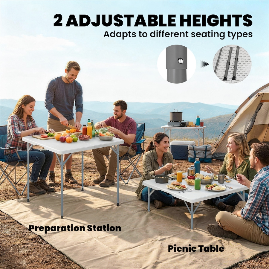 Image 980741_ALTMORE5.jpg, Product 980-741 / Price $74.99, Outsunny Folding Picnic Table 34" x 34" Indoor Outdoor Use from Outsunny on TSC.ca's Health & Fitness department